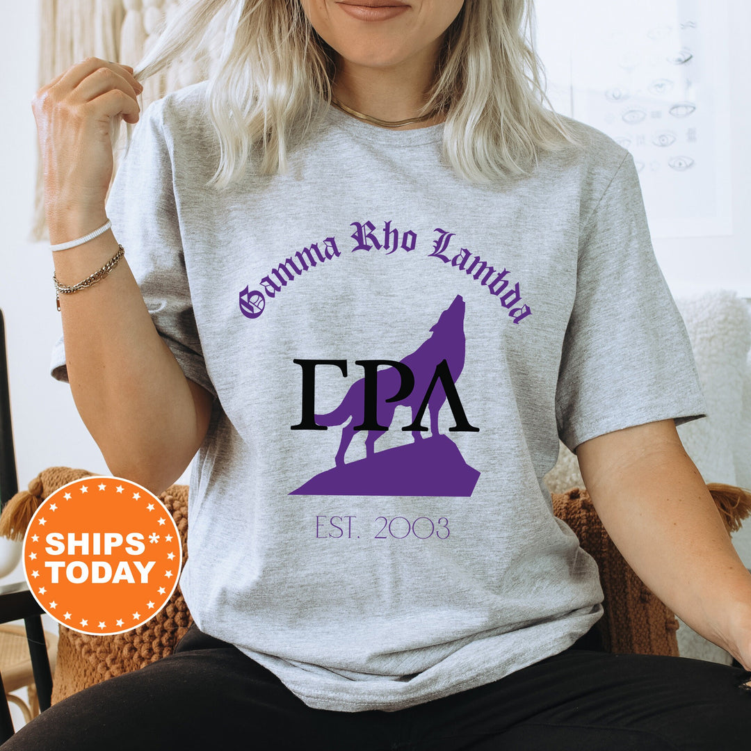 Gamma Rho Lambda Royal Crest Sorority T-Shirt | Gamma Rho Lambda Shirt | Comfort Colors Tee | Sorority Gift | Greek Life Shirt _ 14847g