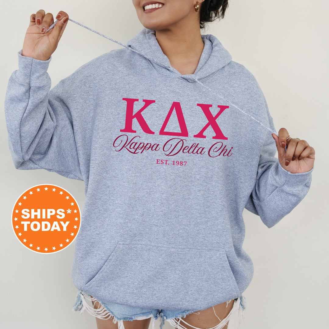 Kappa Delta Chi Script Sisters Sorority Sweatshirt | KDChi Sweatshirt | Greek Letters | Sorority Letters | Sorority Gift _ 14825g