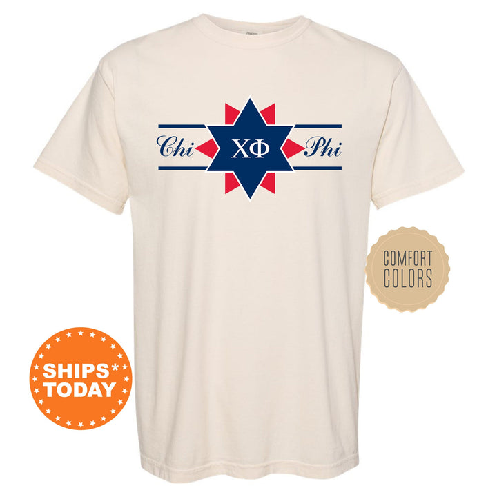 Chi Phi Noble Seal Fraternity T-Shirt | Chi Phi Fraternity Crest Shirt | Rush Pledge Comfort Colors Tee | Fraternity Gift _ 9783g