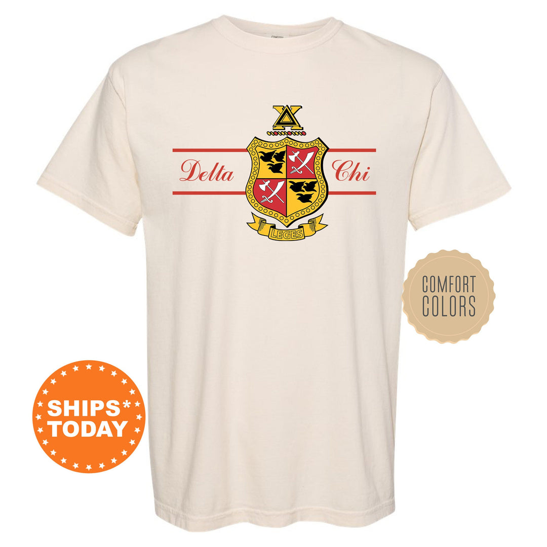 Delta Chi Noble Seal Fraternity T-Shirt | D-Chi Fraternity Crest Shirt | Rush Pledge Comfort Colors Tee | DChi Fraternity Gift _ 9784g