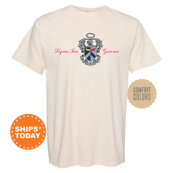 Sigma Tau Gamma Noble Seal Fraternity T-Shirt | Sig Tau Fraternity Crest Shirt | Rush Pledge Comfort Colors Tee | Fraternity Gift _ 9804g