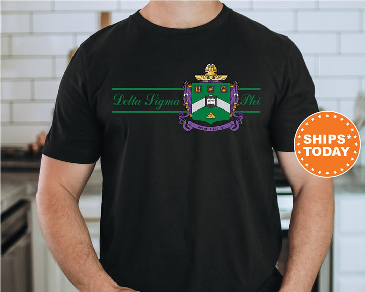 Delta Sigma Phi Noble Seal Fraternity T-Shirt | Delta Sig Fraternity Crest Shirt | Rush Pledge Comfort Colors Tee | Fraternity Gift _ 9785g