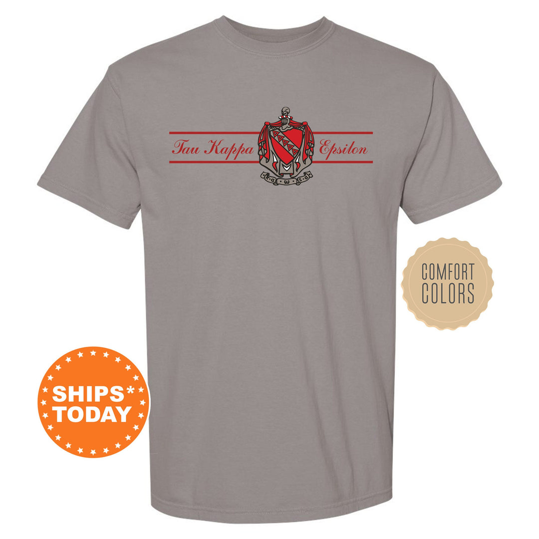Tau Kappa Epsilon Noble Seal Fraternity T-Shirt | TKE Fraternity Crest Shirt | Rush Pledge Comfort Colors Tee | TEKE Fraternity Gift _ 9805g