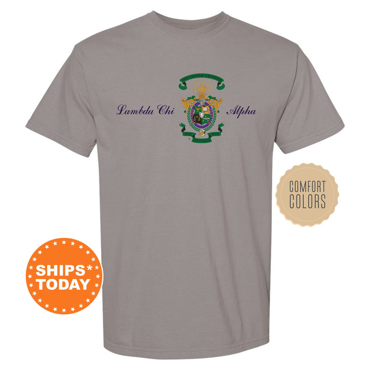Lambda Chi Alpha Noble Seal Fraternity T-Shirt | Lambda Chi Fraternity Crest Shirt | Rush Comfort Colors Tee | Fraternity Gift _ 9790g