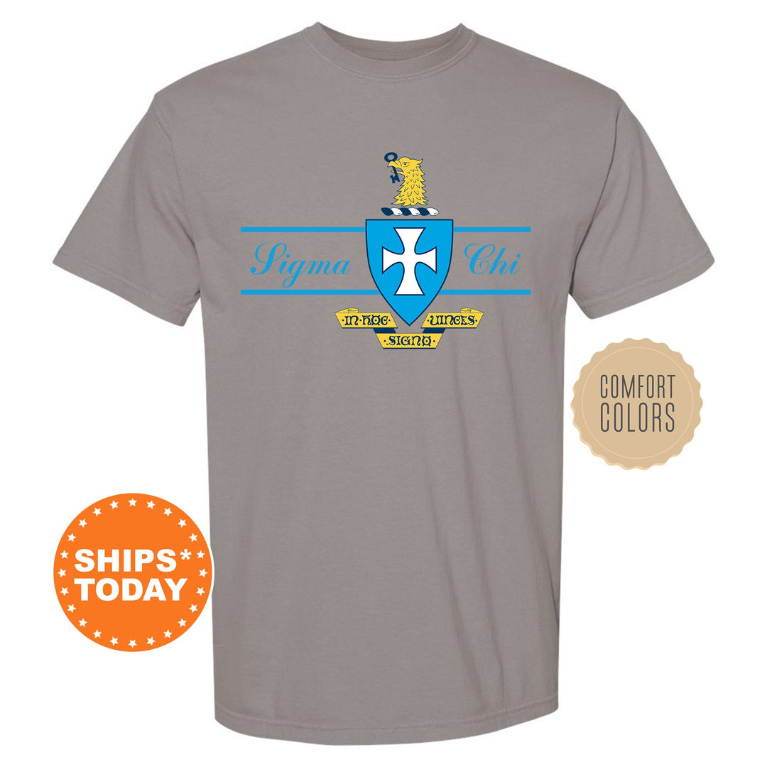 Sigma Chi Noble Seal Fraternity T-Shirt | Sigma Chi Fraternity Crest Shirt | Rush Pledge Comfort Colors Tee | Fraternity Gift _ 9800g