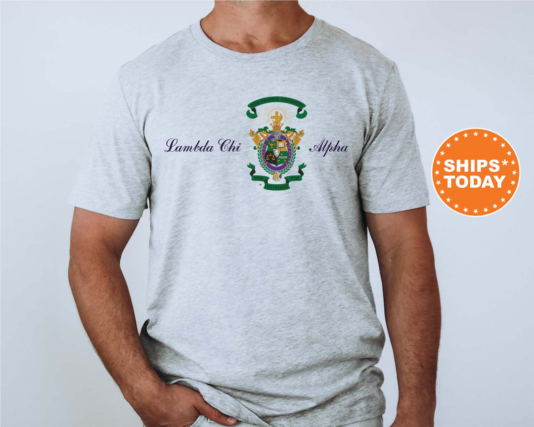 Lambda Chi Alpha Noble Seal Fraternity T-Shirt | Lambda Chi Fraternity Crest Shirt | Rush Comfort Colors Tee | Fraternity Gift _ 9790g