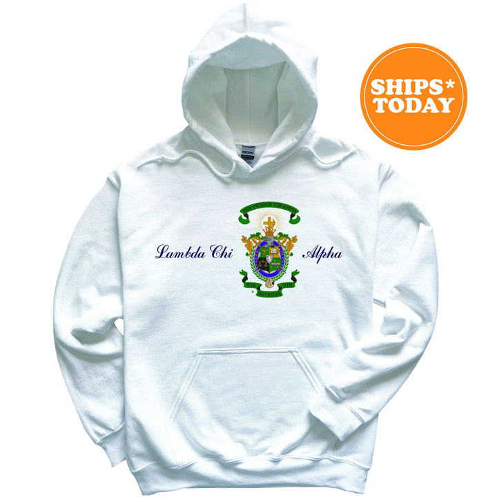 Lambda Chi Alpha Noble Seal Fraternity Sweatshirt | Lambda Chi Fraternity Crest | New Pledge Gift | College Crewneck | Greek Apparel _ 9790g