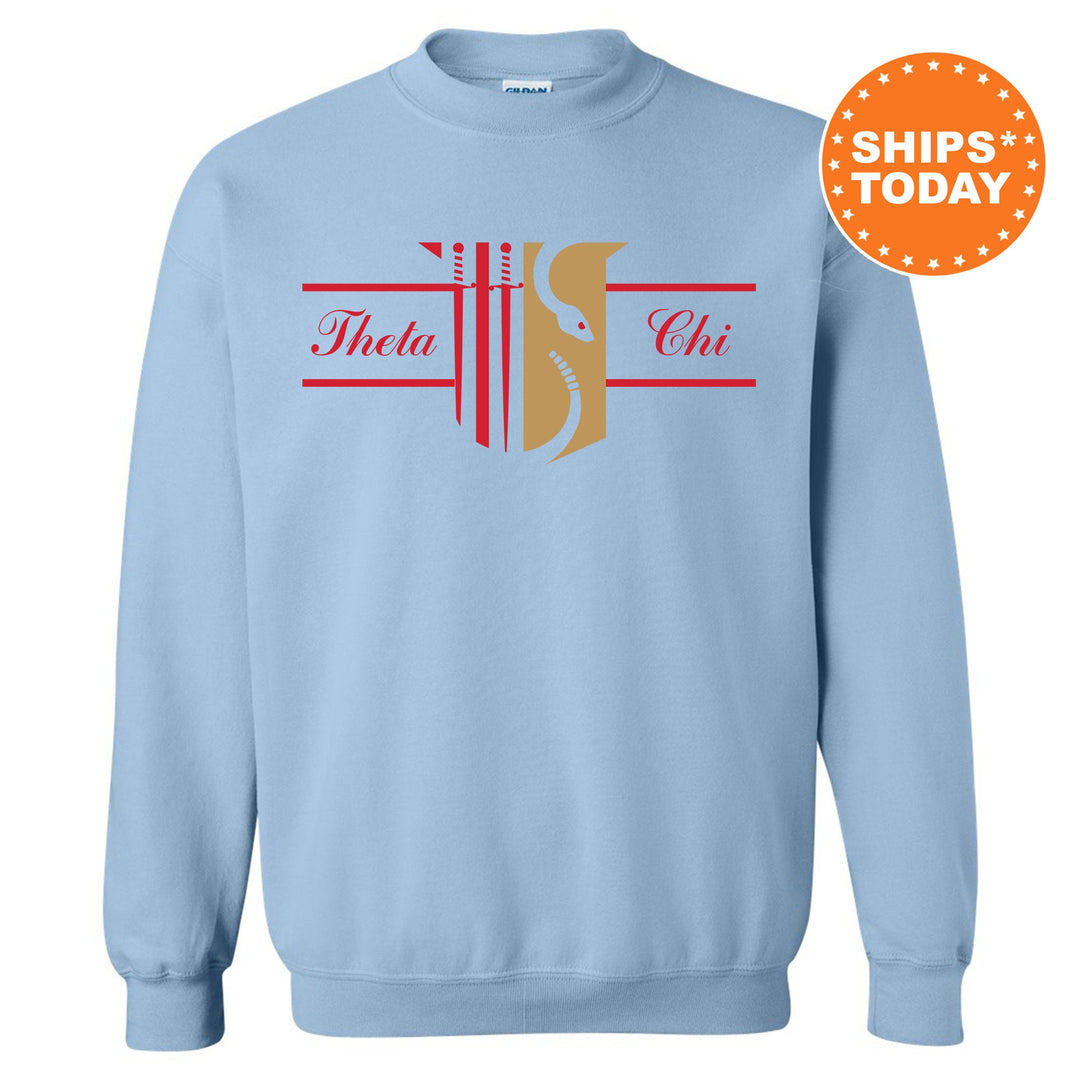 Theta Chi Noble Seal Fraternity Sweatshirt | Theta Chi Fraternity Crest | Rush Pledge Gift | College Crewneck | Greek Apparel _ 9806g