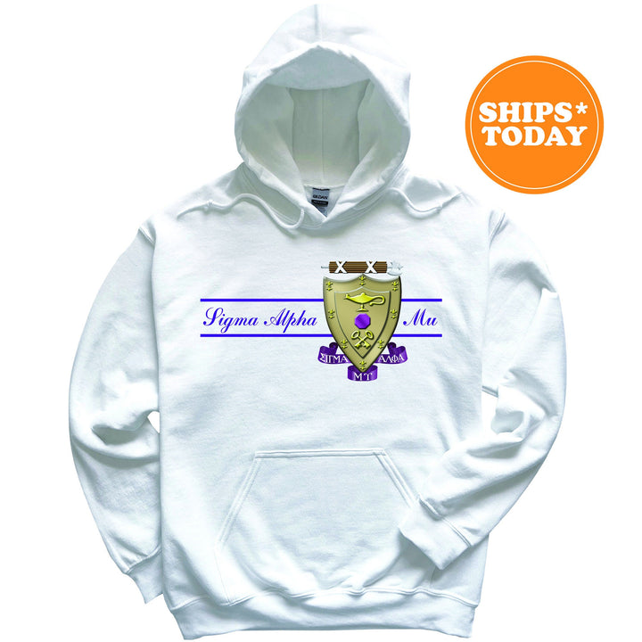 Sigma Alpha Mu Noble Seal Fraternity Sweatshirt | Sammy Fraternity Crest | Rush Pledge Gift | College Crewneck | Greek Apparel _ 9799g