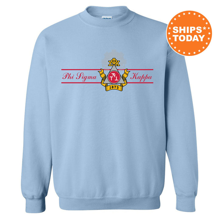 Phi Sigma Kappa Noble Seal Fraternity Sweatshirt | Phi Sig Fraternity Crest | Rush Pledge Gift | College Crewneck | Greek Apparel _ 9795g