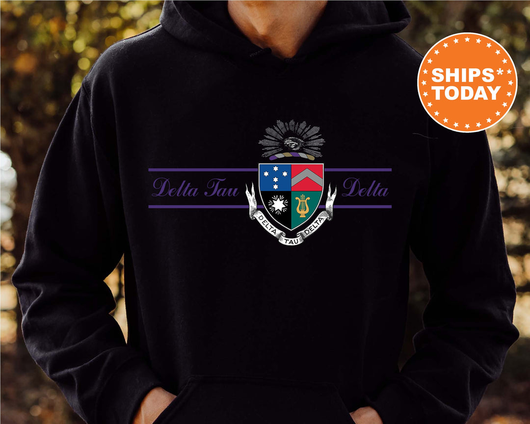 Delta Tau Delta Noble Seal Fraternity Sweatshirt | Delt Fraternity Crest | Rush Pledge Gift | College Crewneck | DTD Greek Apparel _ 9786g