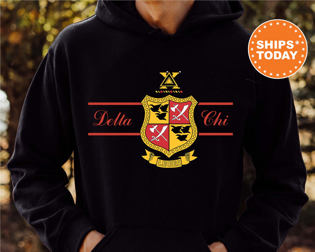 Delta Chi Noble Seal Fraternity Sweatshirt | D-Chi Fraternity Crest | Rush Pledge Gift | College Crewneck | DChi Greek Apparel _ 9784g