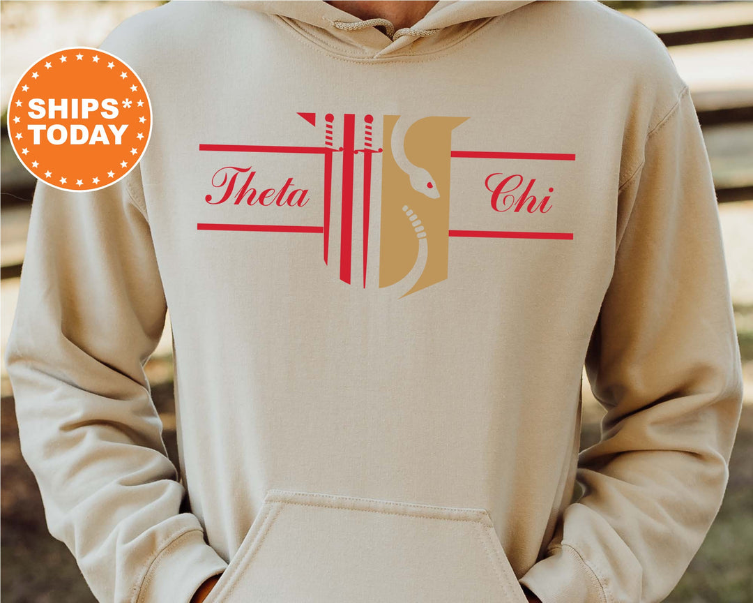 Theta Chi Noble Seal Fraternity Sweatshirt | Theta Chi Fraternity Crest | Rush Pledge Gift | College Crewneck | Greek Apparel _ 9806g