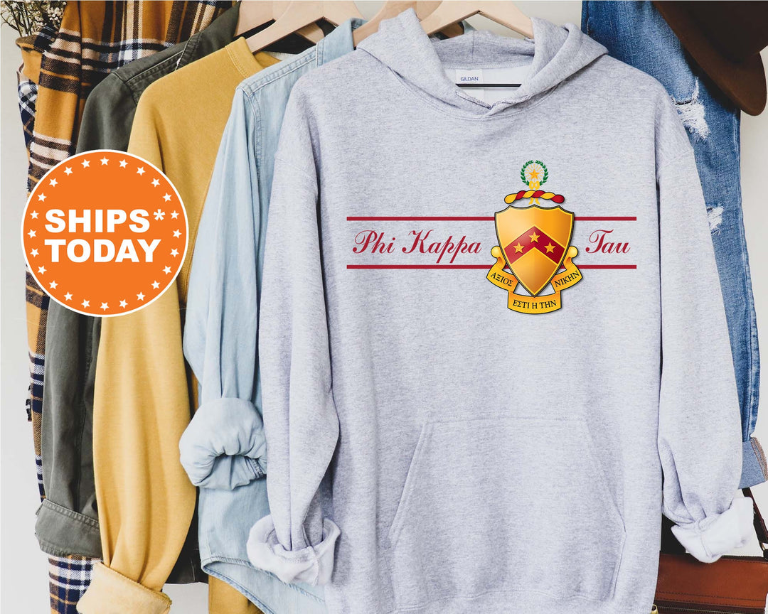 Phi Kappa Tau Noble Seal Fraternity Sweatshirt | Phi Tau Fraternity Crest | Rush Pledge Gift | College Crewneck | Greek Apparel _ 9794g