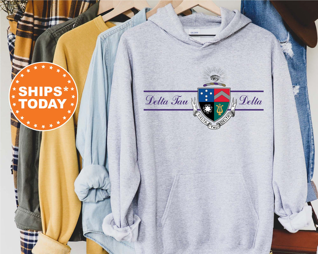 Delta Tau Delta Noble Seal Fraternity Sweatshirt | Delt Fraternity Crest | Rush Pledge Gift | College Crewneck | DTD Greek Apparel _ 9786g