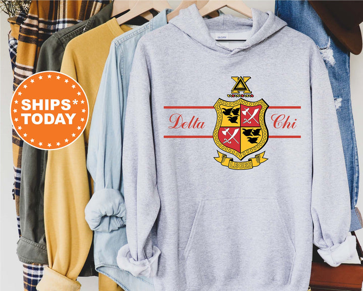 Delta Chi Noble Seal Fraternity Sweatshirt | D-Chi Fraternity Crest | Rush Pledge Gift | College Crewneck | DChi Greek Apparel _ 9784g