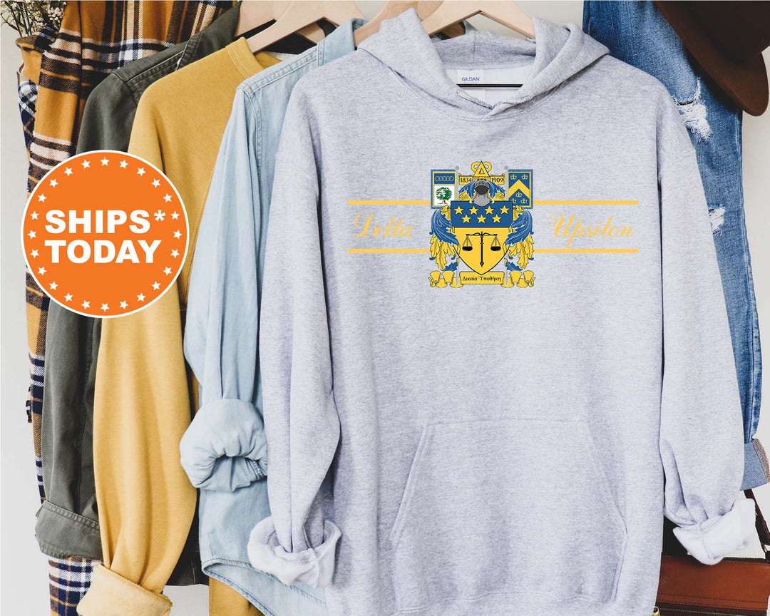 Delta Upsilon Noble Seal Fraternity Sweatshirt | DU Fraternity Crest | Rush Pledge Gift | College Crewneck | Greek Apparel _ 9787g