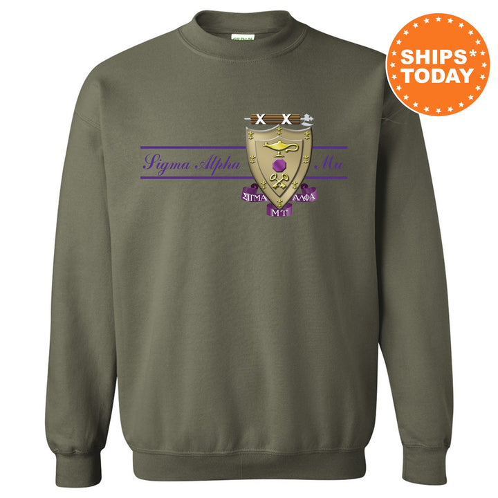 Sigma Alpha Mu Noble Seal Fraternity Sweatshirt | Sammy Fraternity Crest | Rush Pledge Gift | College Crewneck | Greek Apparel _ 9799g
