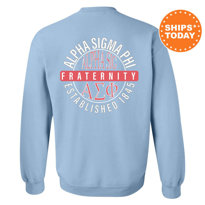Alpha Sigma Phi Fraternal Peaks Fraternity Sweatshirt | Alpha Sig Greek Sweatshirt | Fraternity Bid Day Gift | College Apparel
