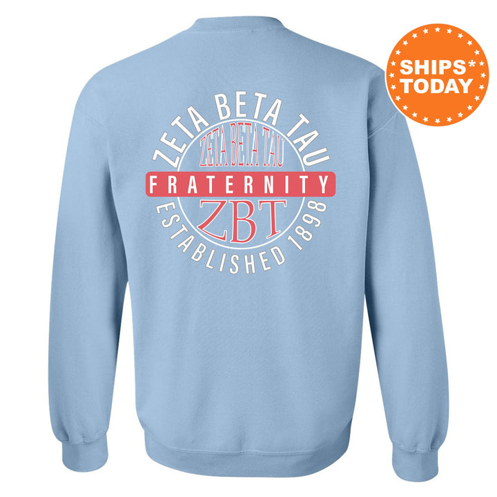 Zeta Beta Tau Fraternal Peaks Fraternity Sweatshirt | ZBT Greek Sweatshirt | Fraternity Bid Day Gift | College Apparel
