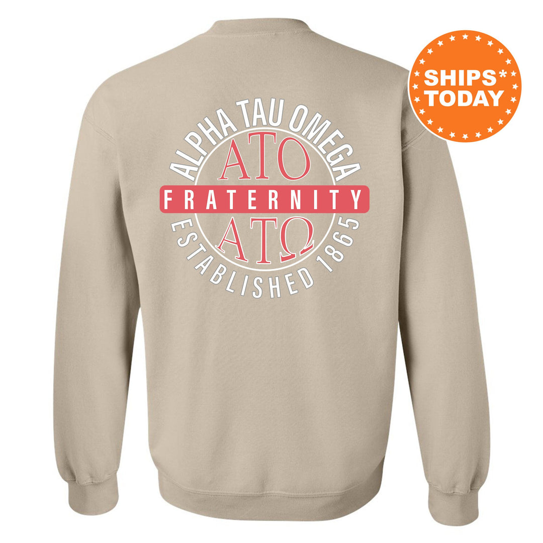 Alpha Tau Omega Fraternal Peaks Fraternity Sweatshirt | ATO Greek Sweatshirt | Fraternity Bid Day Gift | College Apparel