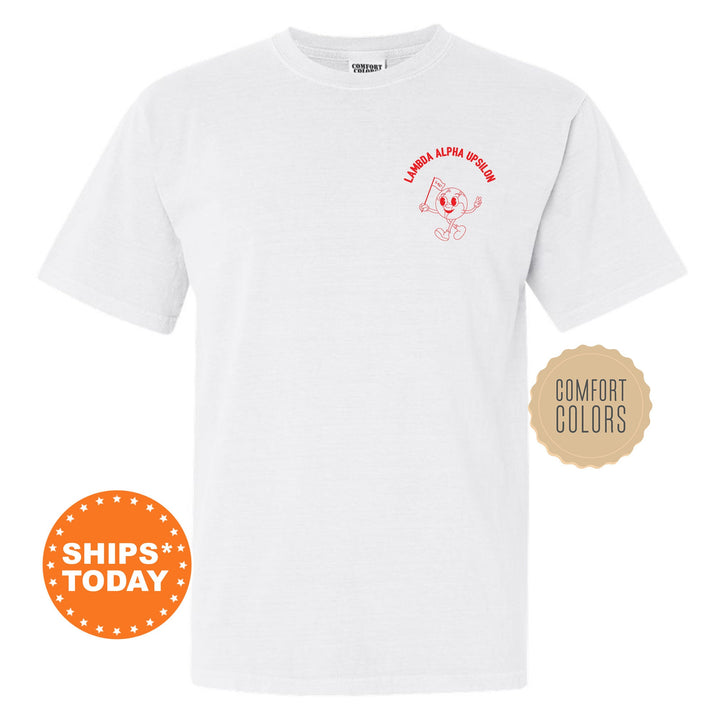 Lambda Alpha Upsilon World Flag Fraternity T-Shirt | Lambda Alpha Upsilon Shirt | Comfort Colors Tee _ 15583g