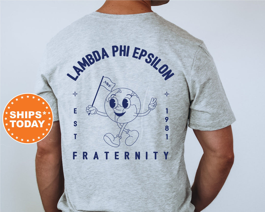 Lambda Phi Epsilon World Flag Fraternity T-Shirt | Lambda Phi Epsilon Shirt | Comfort Colors Tee | Fraternity Gift | Greek Apparel _ 15584g