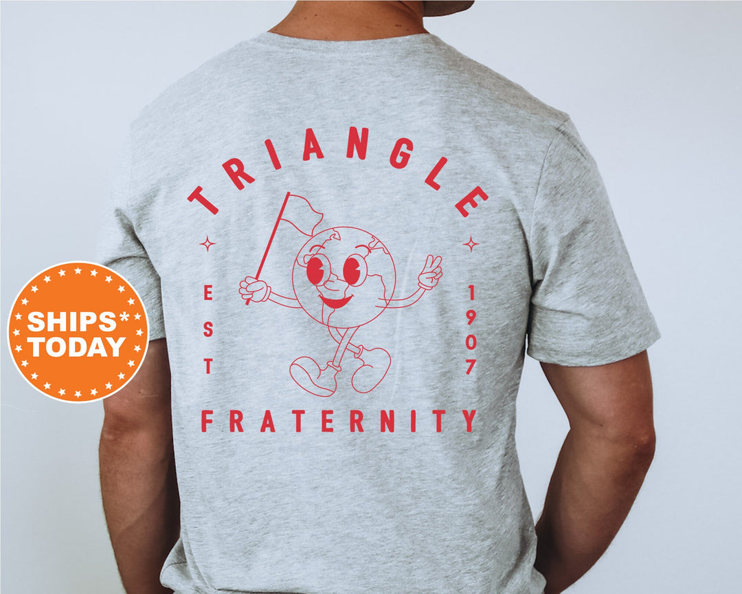 Triangle World Flag Fraternity T-Shirt | Triangle Shirt | Comfort Colors Tee | Fraternity Gift | Greek Life Apparel _ 15600g