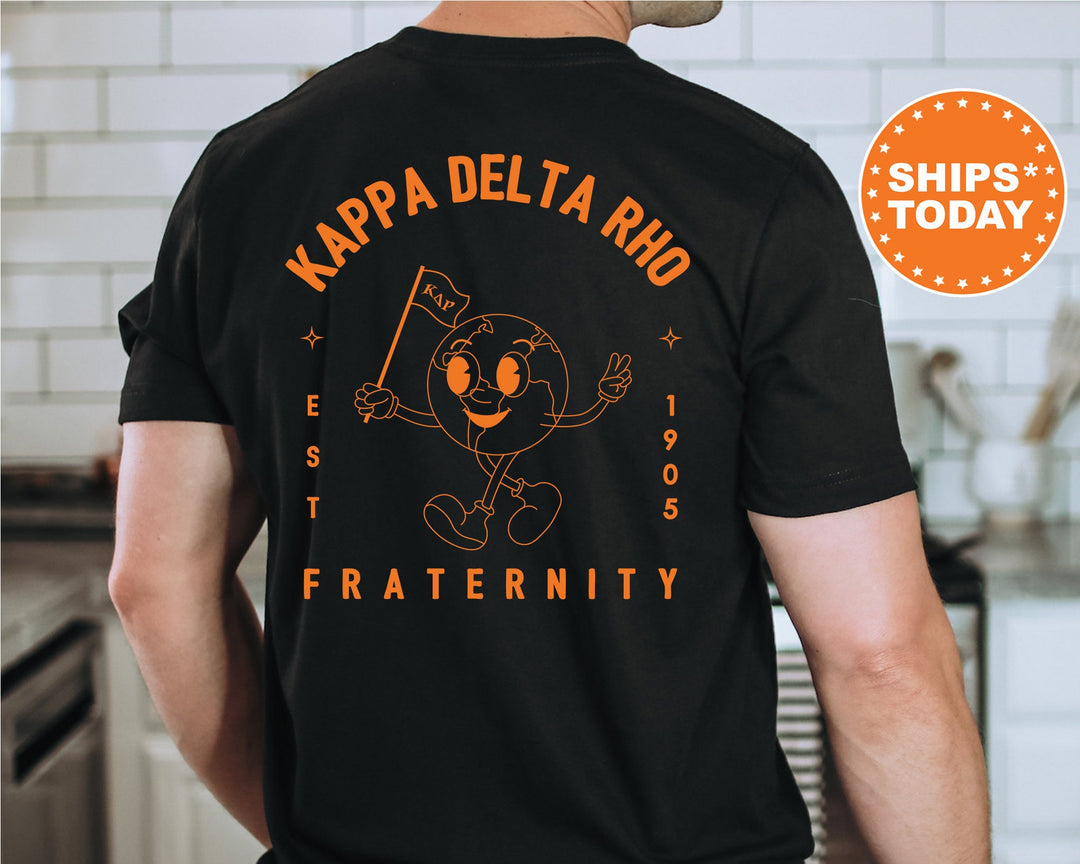 Kappa Delta Rho World Flag Fraternity T-Shirt | Kappa Delta Rho Shirt | KDR Comfort Colors Tee | Fraternity Gift | Greek Apparel _ 15581g