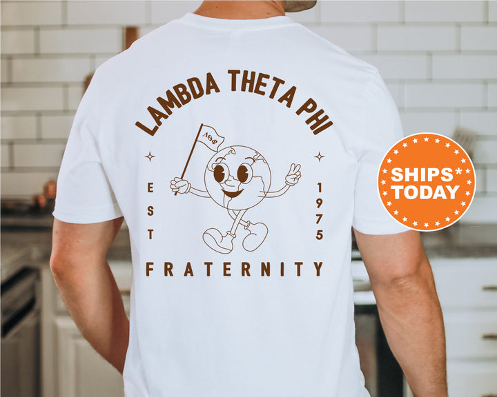 Lambda Theta Phi World Flag Fraternity T-Shirt | Lambda Theta Phi Shirt | Comfort Colors Tee | Fraternity Gift | Greek Life Apparel _ 15586g