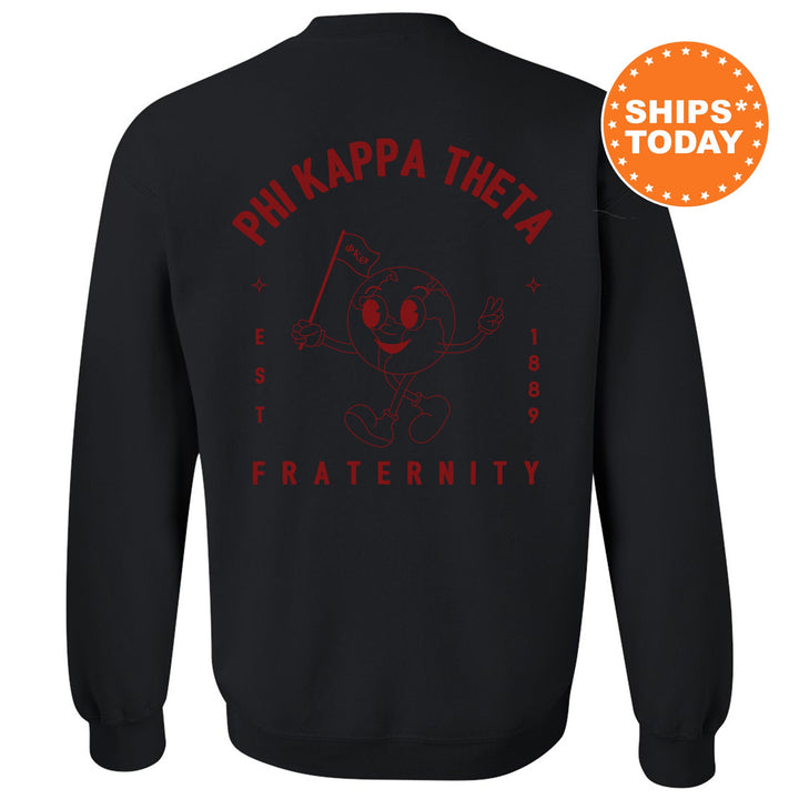 Phi Kappa Theta World Flag Fraternity Sweatshirt | Phi Kap Sweatshirt | Fraternity Crewneck | College Greek Apparel _ 15589g