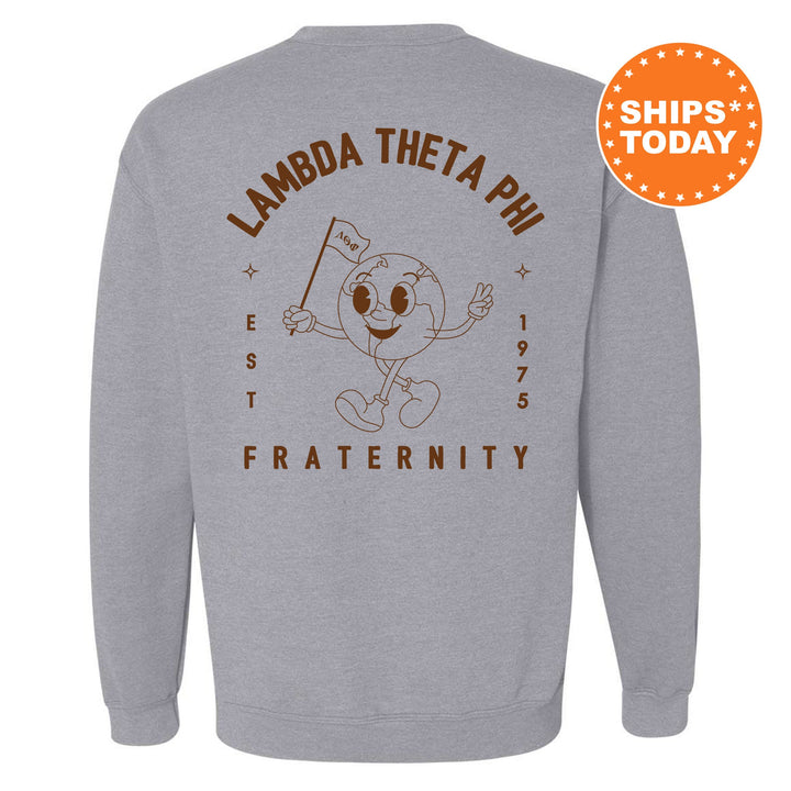 Lambda Theta Phi World Flag Fraternity Sweatshirt | Lambda Theta Phi Sweatshirt | Fraternity Crewneck | College Greek Apparel _ 15586g
