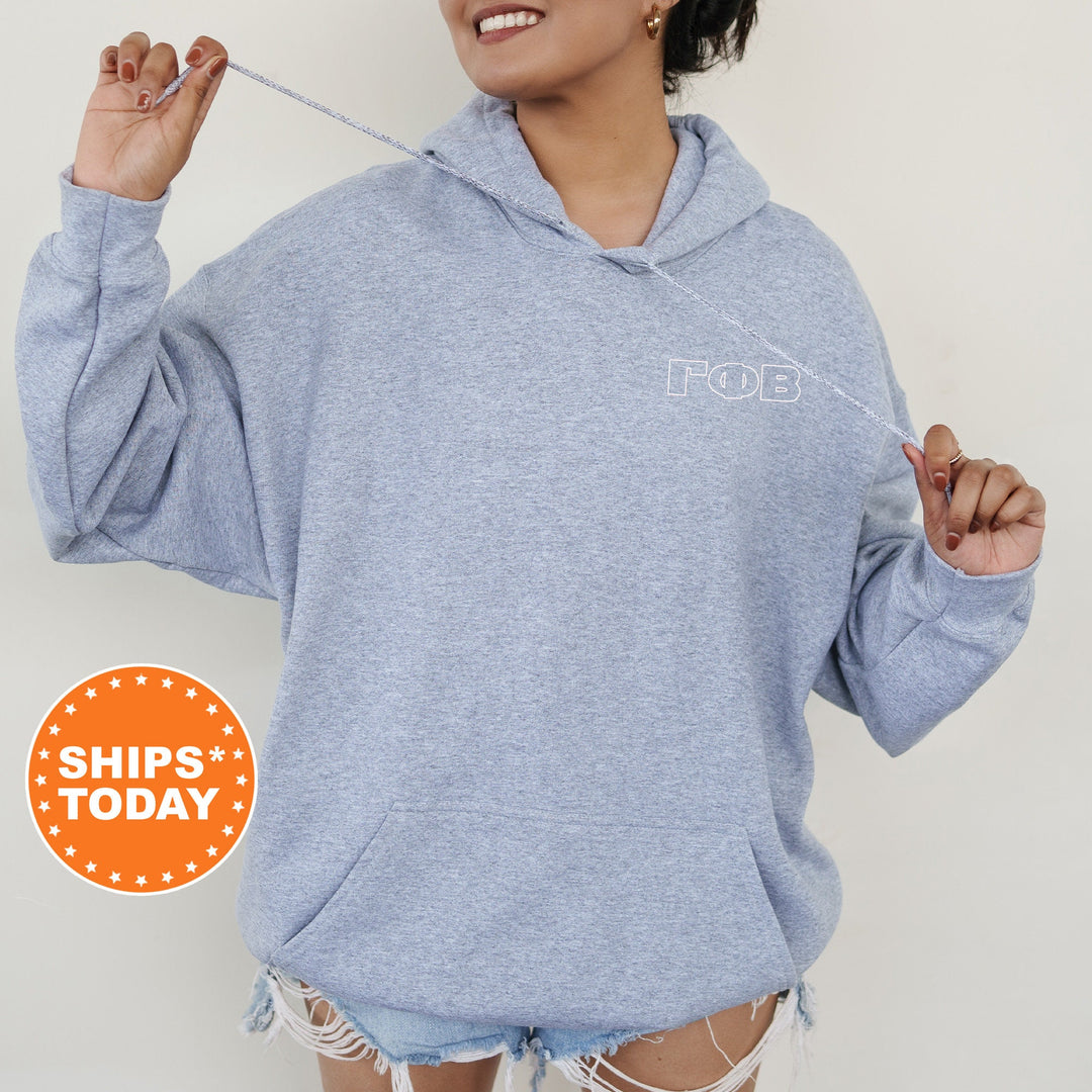 Gamma Phi Beta Sisterly Sorority Sweatshirt | Gamma Phi Sweatshirt | Left Chest Print | Greek Letters | GPHI Sorority Letters _ 17451g