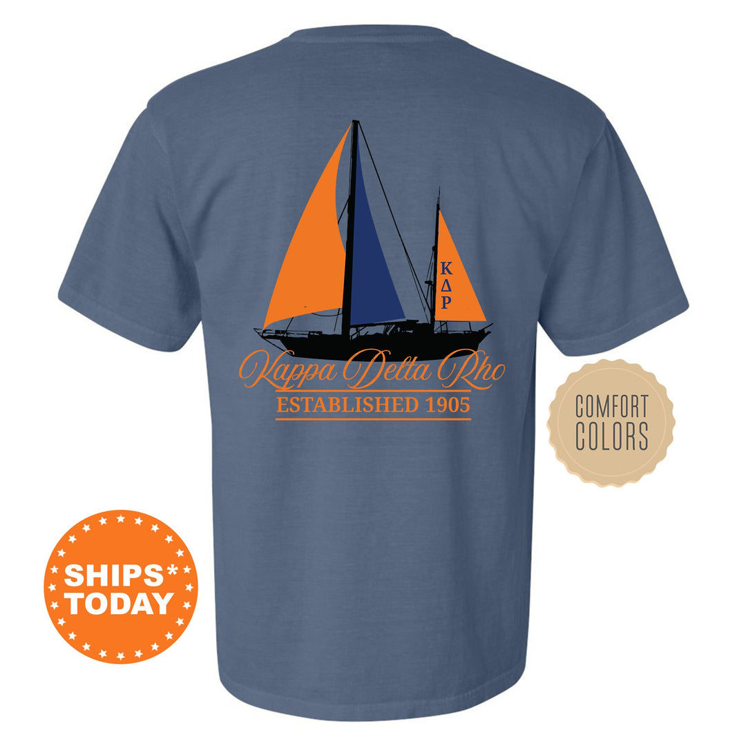 Kappa Delta Rho Black Boat Fraternity T-Shirt | Kappa Delta Rho Shirt | KDR Comfort Colors Tee | Fraternity Gift | Rush Shirt _ 15612g