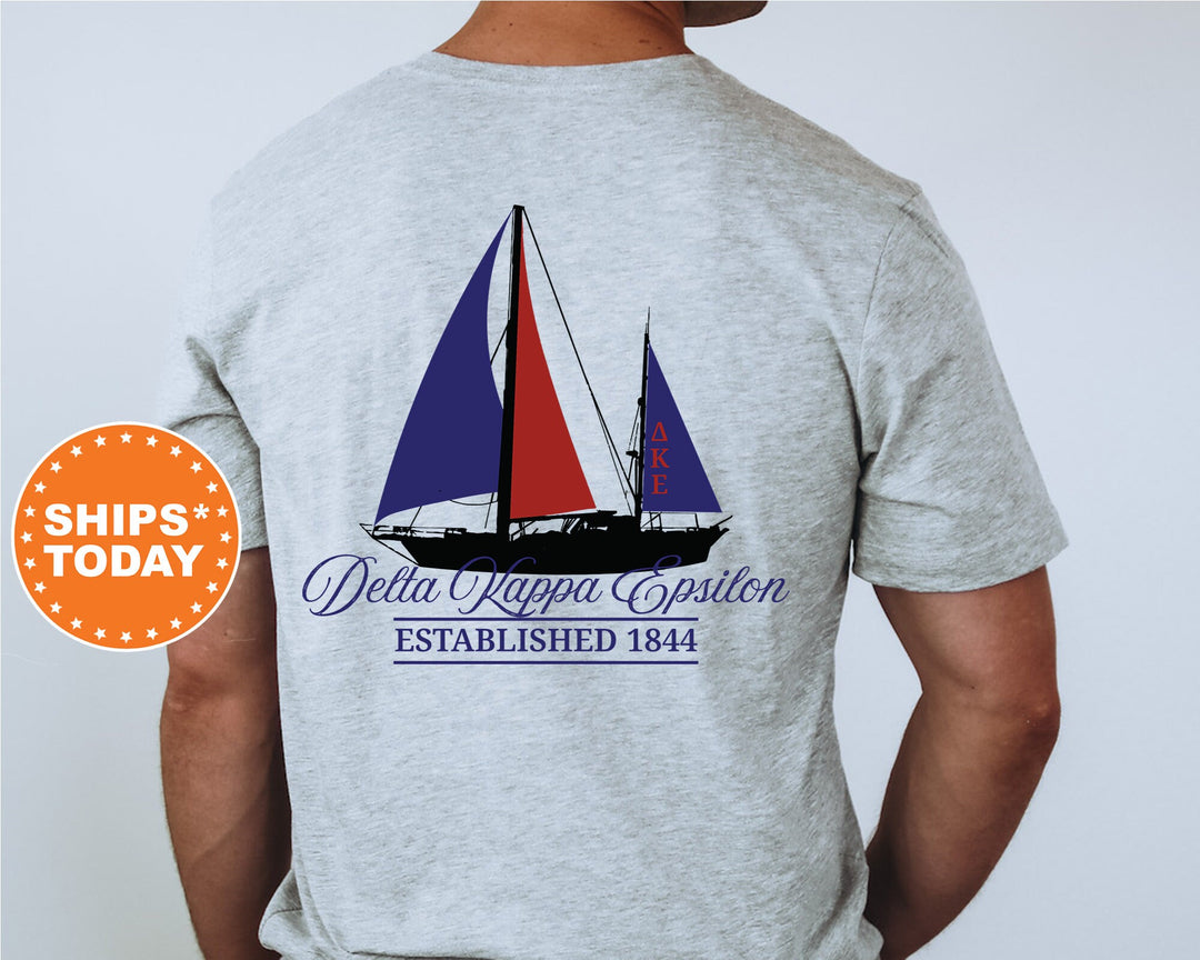Delta Kappa Epsilon Black Boat Fraternity T-Shirt | DKE Shirt | Deke Comfort Colors Tee | Fraternity Bid Day Gift | Rush Shirt _ 15609