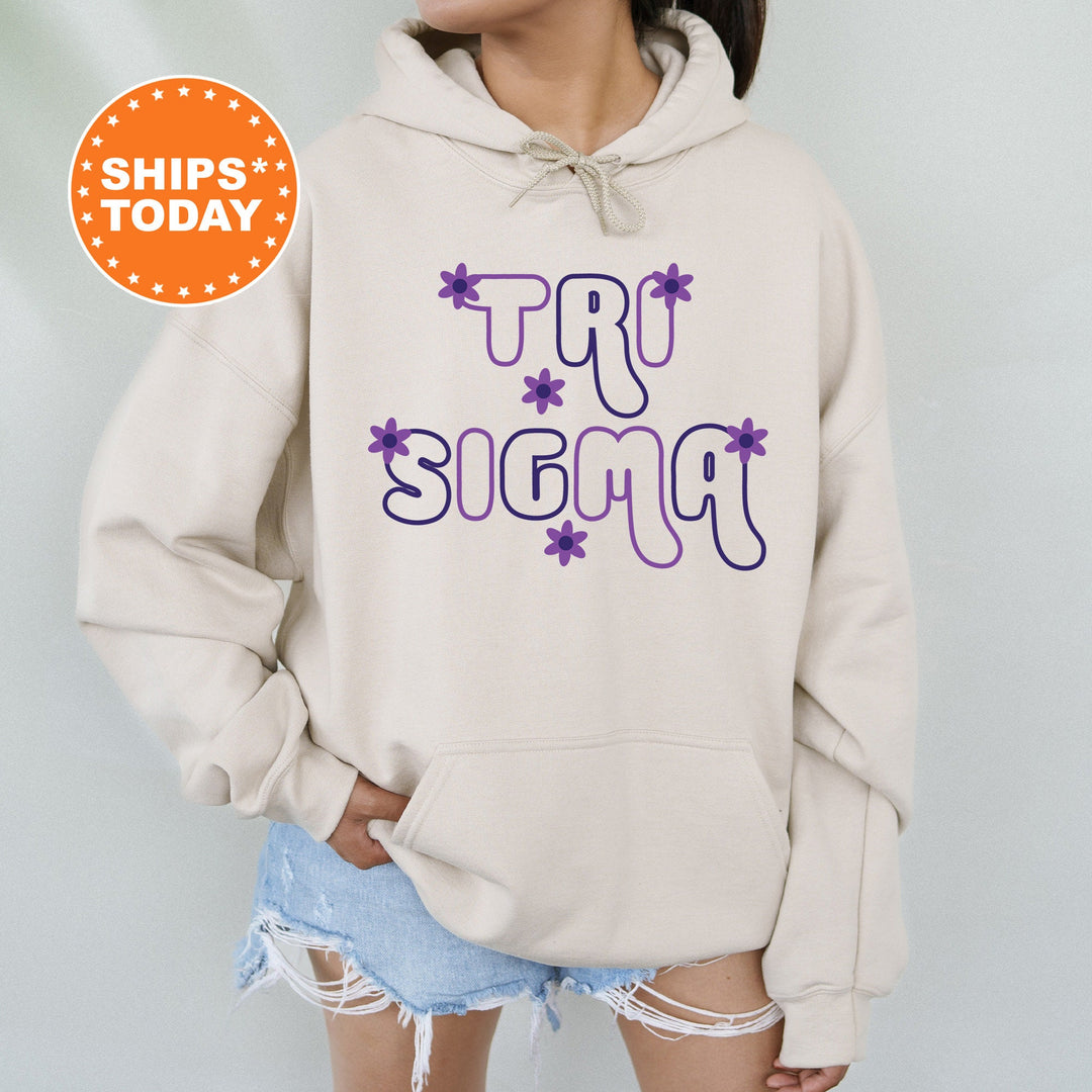 Sigma Sigma Sigma Greek Blossom Sorority Sweatshirt | Tri Sigma Sorority Crewneck | Big Little Recruitment Gift | Sorority Merch _ 16611g