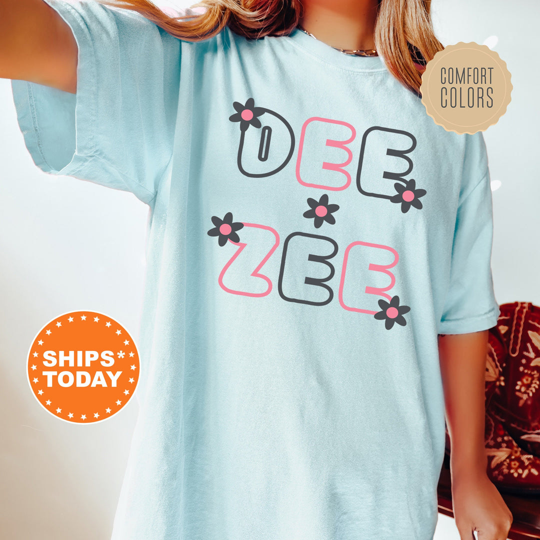 Delta Zeta Greek Blossom Sorority T-Shirt | Dee Zee Comfort Colors Shirt | Big Little Family Shirt | Delta Zeta Sorority Merch _ 16601g