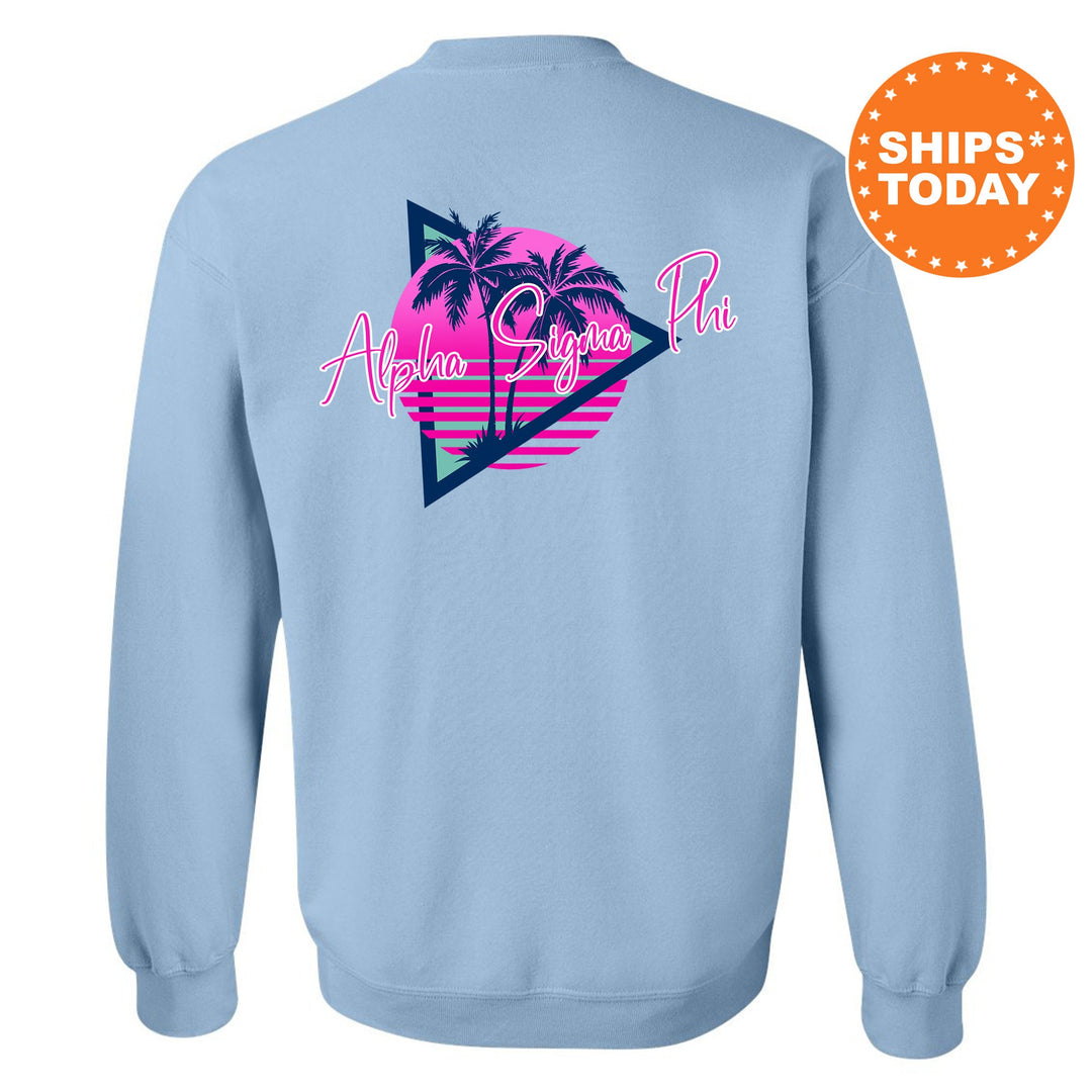 Alpha Sigma Phi Bright Nights Fraternity Sweatshirt | Alpha Sig Crewneck Sweatshirt | Fraternity Rush Gift | New Pledge Sweatshirt