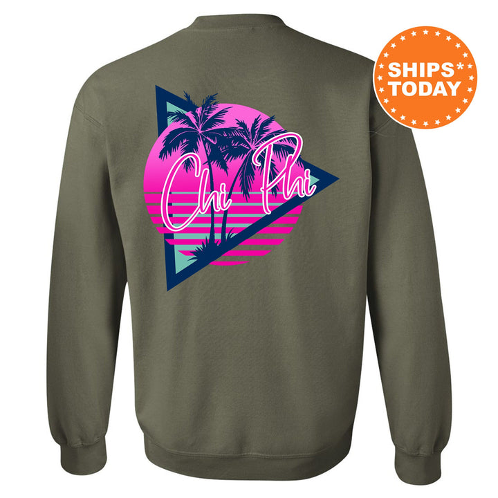 Chi Phi Bright Nights Fraternity Sweatshirt | Chi Phi Crewneck Sweatshirt | Fraternity Rush Gift | New Pledge Sweatshirt