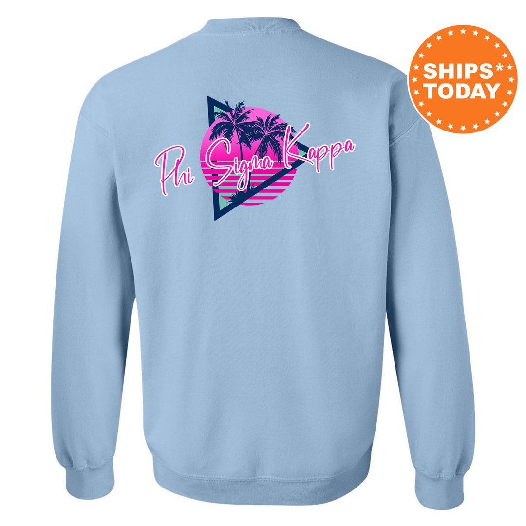 Phi Sigma Kappa Bright Nights Fraternity Sweatshirt | Phi Sig Crewneck Sweatshirt | Fraternity Rush Gift | New Pledge Sweatshirt