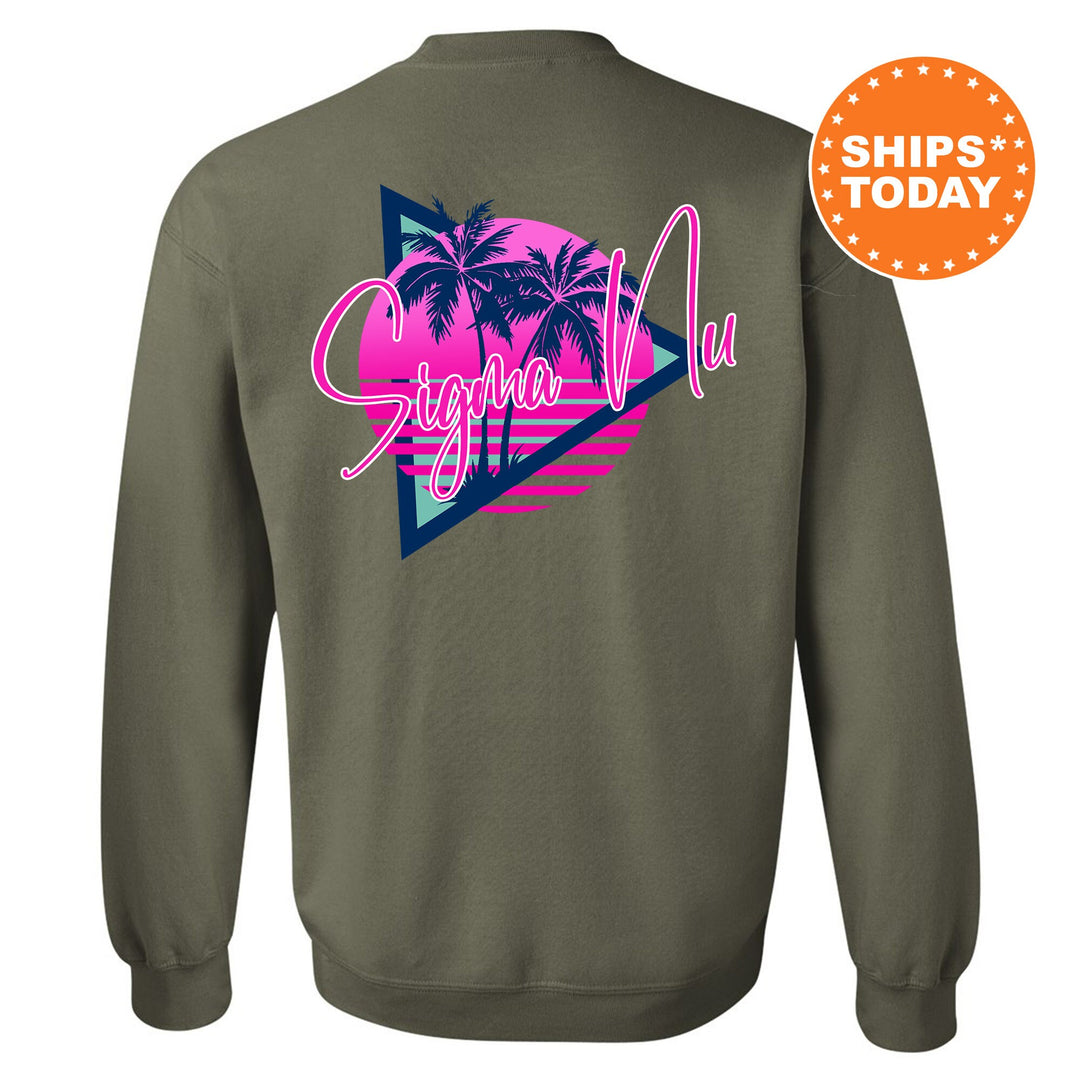 Sigma Nu Bright Nights Fraternity Sweatshirt | Sigma Nu Crewneck Sweatshirt | Fraternity Rush Gift | New Pledge Sweatshirt