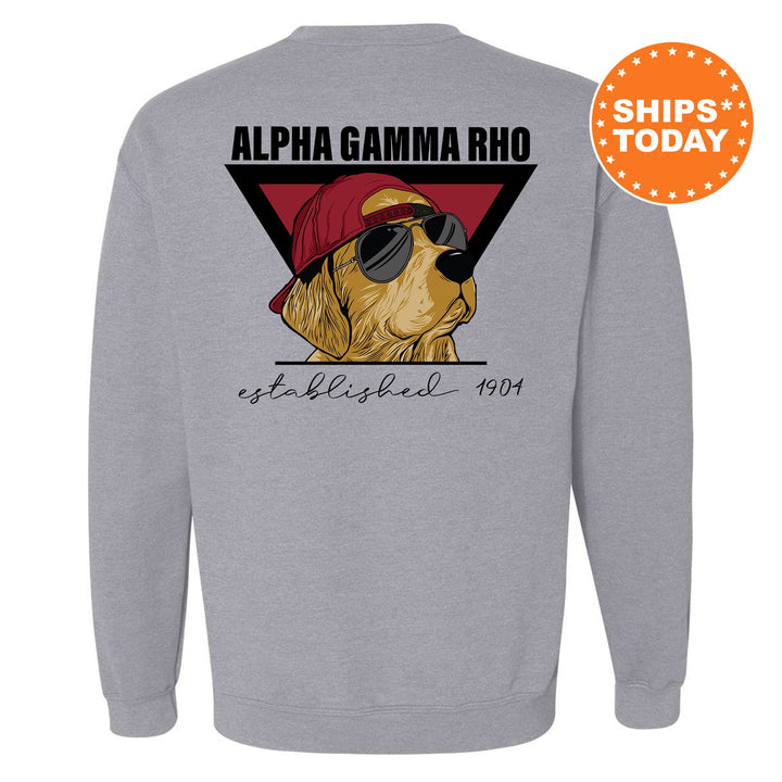 Alpha Gamma Rho Paw Prints Fraternity Sweatshirt | AGR Crewneck | Fraternity Chapter Sweatshirt | Custom Greek Apparel | Bid Day