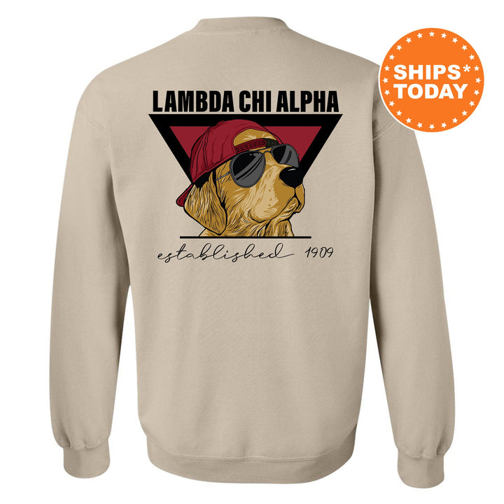 Lambda Chi Alpha Paw Prints Fraternity Sweatshirt | Lambda Chi Crewneck | Fraternity Chapter Sweatshirt | Custom Greek Apparel _ 11869g