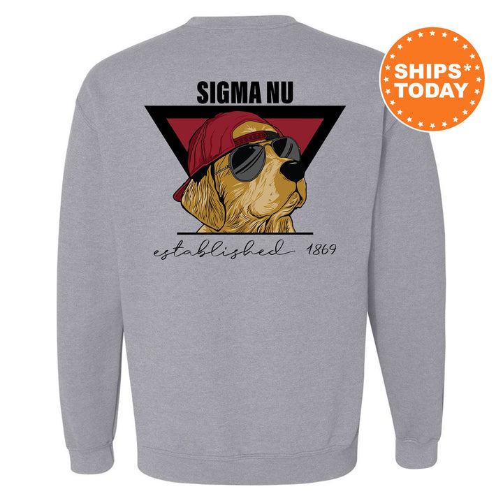 Sigma Nu Paw Prints Fraternity Sweatshirt | Sigma Nu Crewneck | Fraternity Chapter Sweatshirt | Custom Greek Apparel | Bid Day Gift 11880g