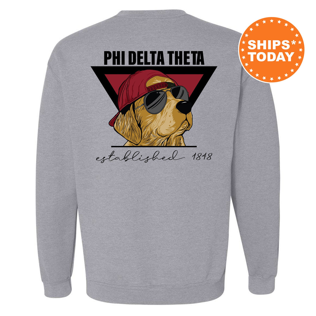 Phi Delta Theta Paw Prints Fraternity Sweatshirt | Phi Delt Crewneck | Fraternity Chapter Sweatshirt | Custom Greek Apparel _ 11870g