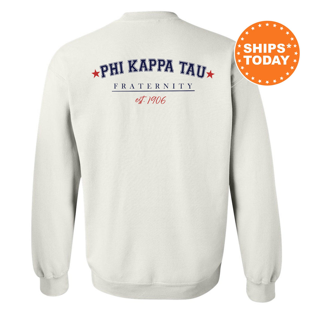 Phi Kappa Tau Patriot Pledge Fraternity Sweatshirt | Phi Tau Crewneck Sweatshirt | New Pledge Fraternity Gift | Rush Sweatshirt _ 14132g