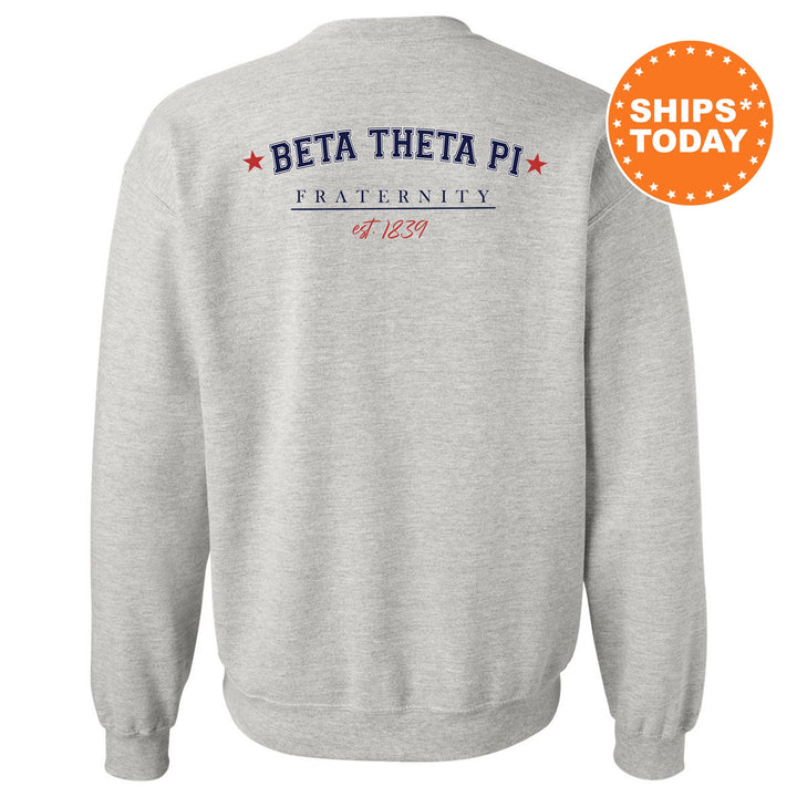 Beta Theta Pi Patriot Pledge Fraternity Sweatshirt | Beta Crewneck Sweatshirt | New Pledge Fraternity Gift | Rush Sweatshirt _ 14120g