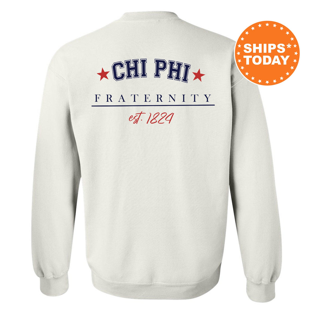 Chi Phi Patriot Pledge Fraternity Sweatshirt | Chi Phi Crewneck Sweatshirt | New Pledge Fraternity Gift | Rush Sweatshirt _ 14121g