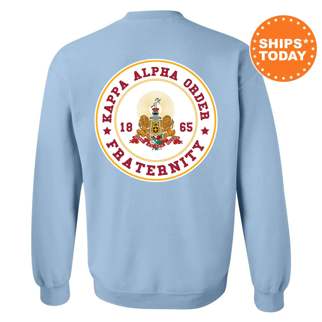 Kappa Alpha Order Proud Crests Fraternity Sweatshirt | Kappa Alpha Sweatshirt | KA Fraternity Hoodie | Initiation Gift