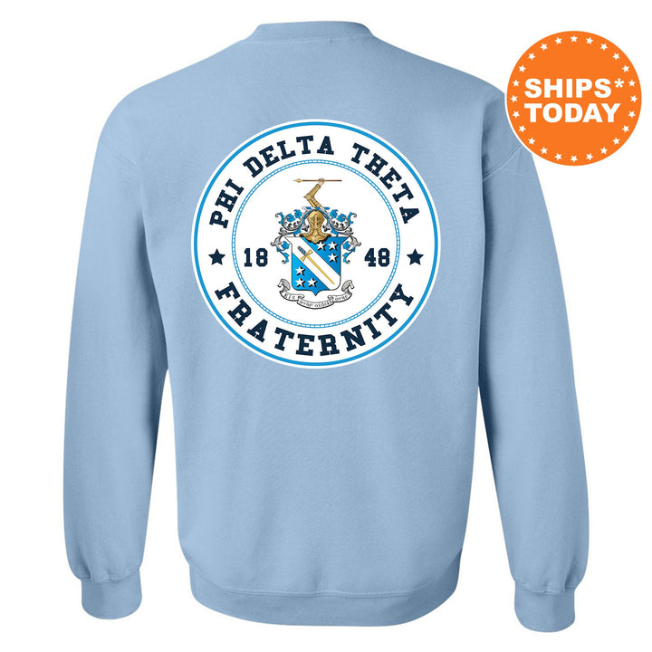 Phi Delta Theta Proud Crests Fraternity Sweatshirt | Phi Delt Sweatshirt | Fraternity Hoodie | Bid Day Gift | Frat Initiation Gift _ 13962g